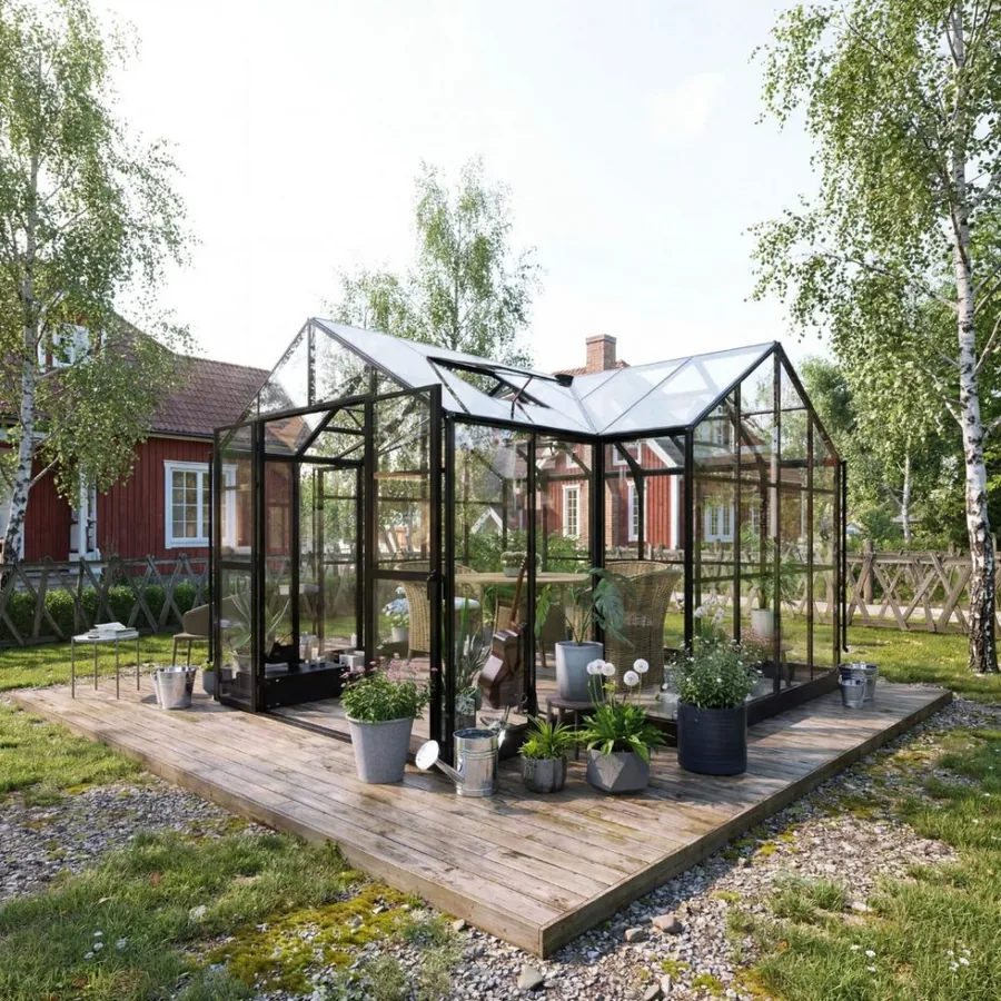 Bedly T-format glasrum 12,4 m²