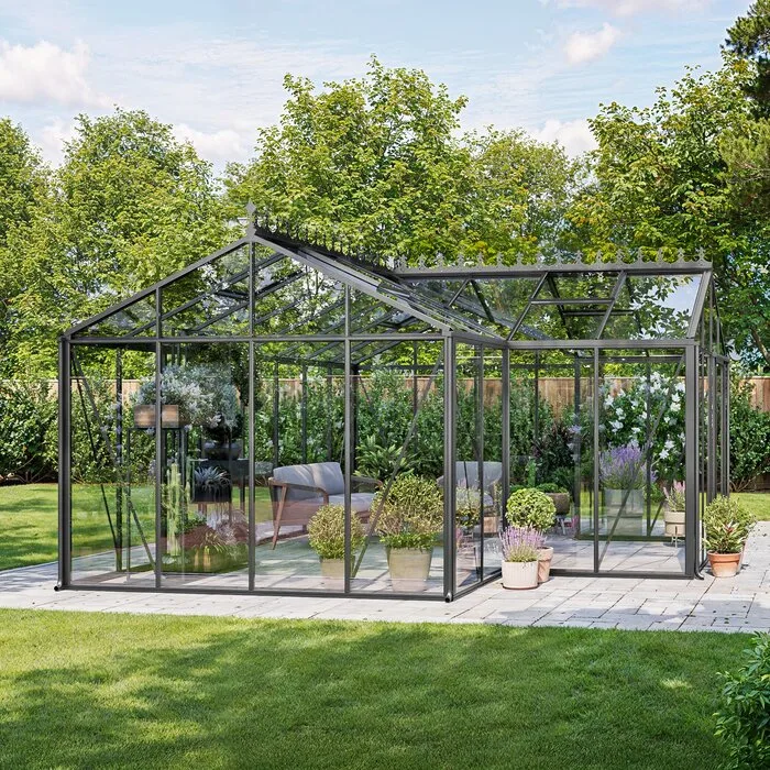 Bloomcabin T-orangeri i trädgården