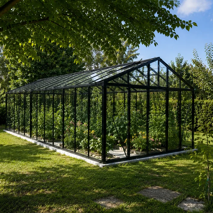 Fönstershop Classic Plus 385 växthus i aluminium