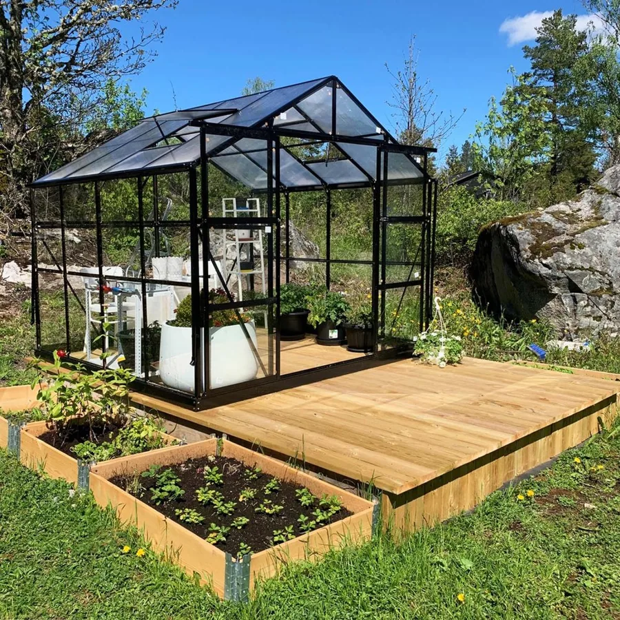 Metalcraft glasväxthus 6,4 m² i aluminium och glas